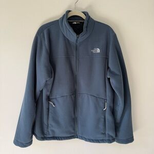 The North Face Glacier Full Zip Fleece Jacket Blue Mens Large Zip Pockets